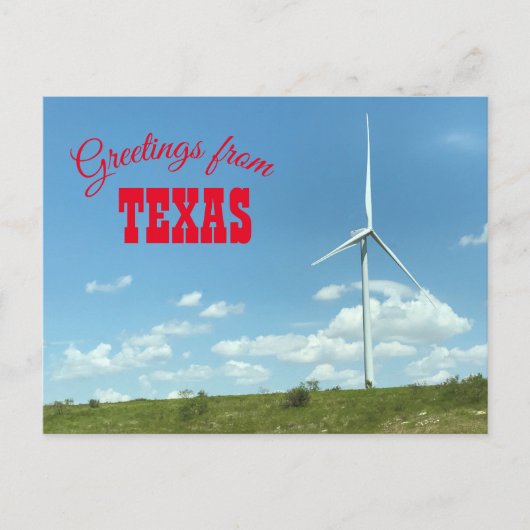 Texas Windmill Postcsrd Briefkaart (Voorkant)