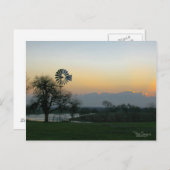 TEXAS-windmolen bij zonsondergang Briefkaart (Voorkant / Achterkant)