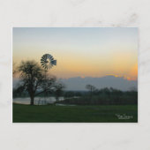 TEXAS-windmolen bij zonsondergang Briefkaart (Voorkant)