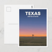 Texas Windmolen op de Open Range Big Spring Briefkaart (Voorkant / Achterkant)