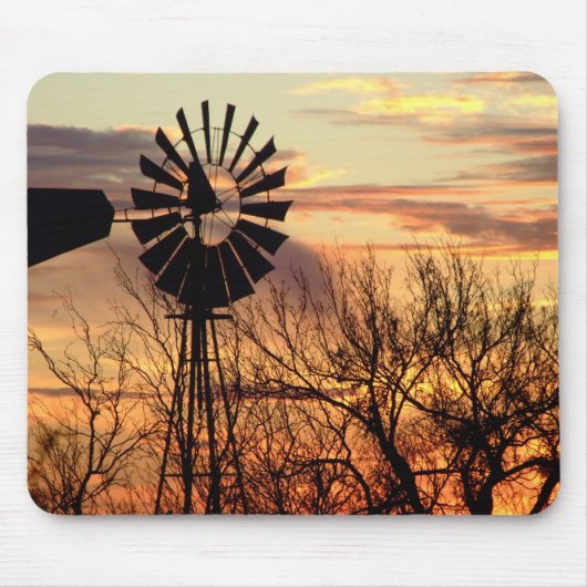 Texas windmolenzonsonderstel muismat (Voorkant)