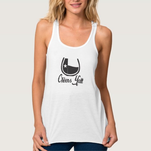 Texas Wine *CHEERS YALL* Tank (Voorkant)
