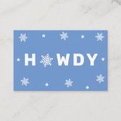 Texas Winter Marketing Howdy Visitekaartje (Voorkant)