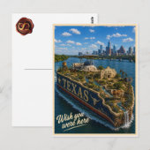 Texas | Wish You Were Here | State Serie Briefkaart (Voorkant / Achterkant)