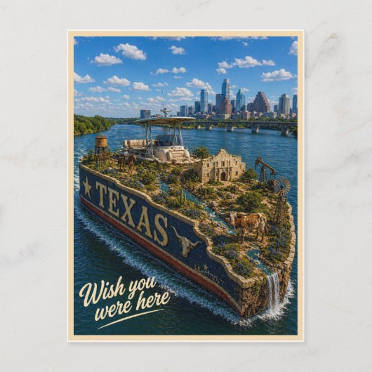 Texas | Wish You Were Here | State Serie Briefkaart (Voorkant)