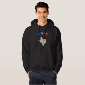 Texas with silhouette of Texas  Hoodie (Voorkant volledig)