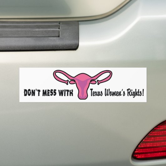 Texas Women's Rights Bumpersticker (Op auto)