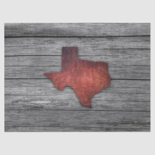 Texas Wooden Boards (rood) Tissuepapier (Voorkant)