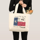 Texas Word-Cloud-met Texas Flag Grote Tote Bag (Voorkant (product))
