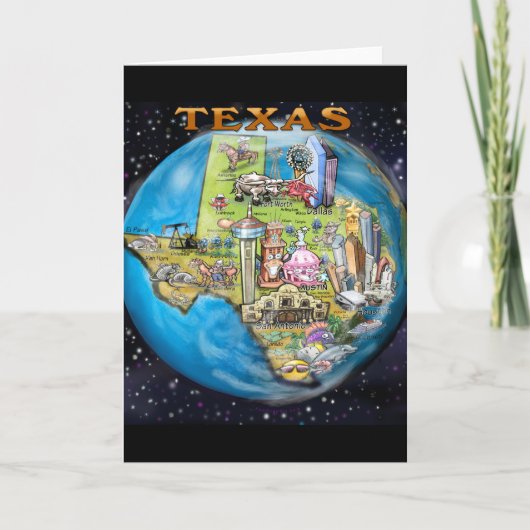 Texas World Kaart (Voorkant)