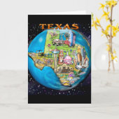 Texas World Kaart (Gele Bloem)