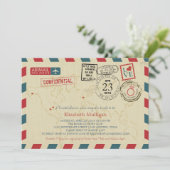 TEXAS World Traveller Airmail | Vrijgezellenfeest Kaart (Staand voorkant)