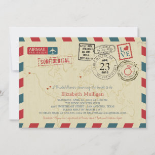 TEXAS World Traveller Airmail   Vrijgezellenfeest Kaart
