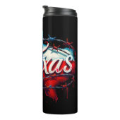 Texas Wrapped met prikkeldraad Thermische Tumbler Thermosbeker (Geroteerd rechts)