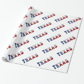Texas wuivende vlag cadeaupapier (Uitgerold)
