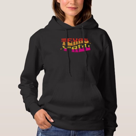 Texas Y all Bold Typography Hoodie (Voorkant)