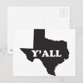 Texas Yall Briefkaart (Voorkant / Achterkant)