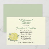 Texas Yellow Rose repesal Dinner Invitation Kaart (Voorkant / Achterkant)