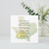 Texas Yellow Rose Wedding Invitation 2 Kaart (Staand voorkant)