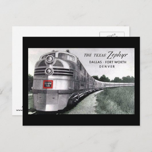 Texas Zephyr Train  Briefkaart (Voorkant / Achterkant)