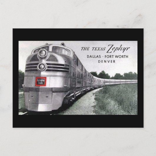 Texas Zephyr Train  Briefkaart (Voorkant)