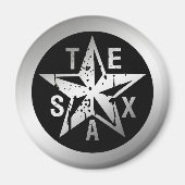 TEXAS ZILVEREN STER MAGNEET (Voorkant)
