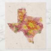 Texas Zinnia Wijn Etiket (Enkel label)