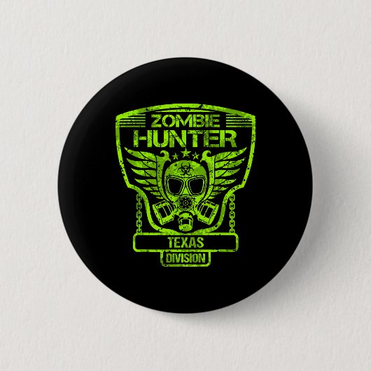 Texas Zombie Hunter Ronde Button 5,7 Cm (Voorkant)