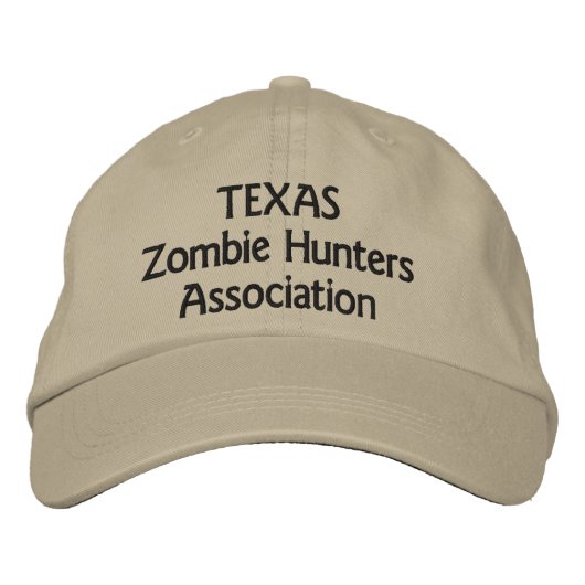 Texas Zombie Hunters Association Geborduurde Pet (Voorkant)
