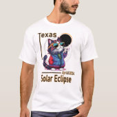 Texas zonneeclips kat  t-shirt (Voorkant)