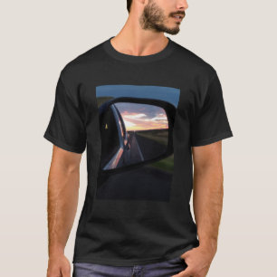 Texas zonsondergang in mijn achteruitkijkspiegel t-shirt
