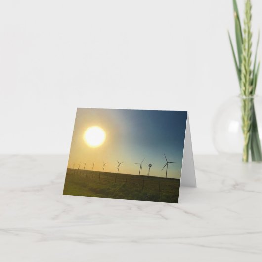 Texas zonsondergang notecard kaart (Voorkant)