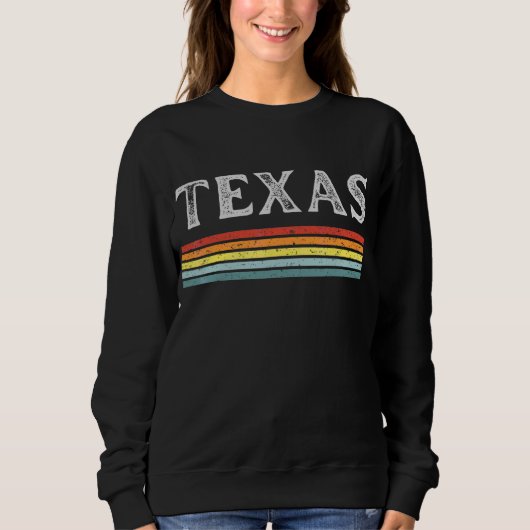 Texas Zonsondergang Retro Noodlijdend Trui (Voorkant)