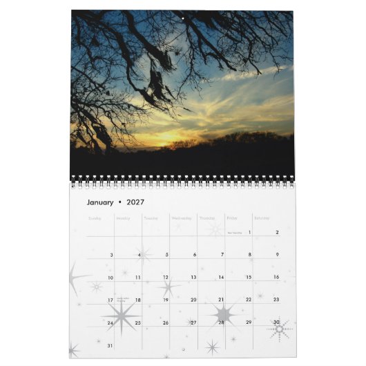 Texas Zonsondergangen Agenda 2010 Kalender (Jan 2027)