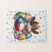 Texas / zuidwestelijke paashaas sheriff legpuzzel (Horizontaal)