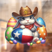 Texas / zuidwestelijke paashaas sheriff raamsticker (Vel 2)
