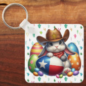 Texas / zuidwestelijke paashaas sheriff sleutelhanger (Voorkant)