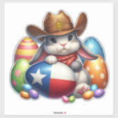 Texas / zuidwestelijke paashaas sheriff sticker (Vel)