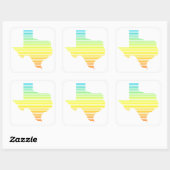 texaschill vervaagt vierkante sticker (Vel)
