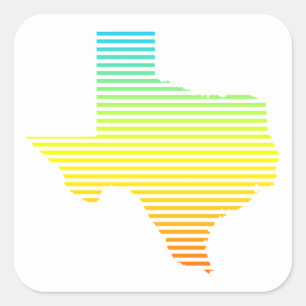 texaschill vervaagt vierkante sticker
