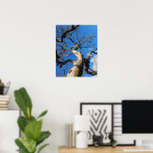 Texase eik getekend door natuurbrand poster (Thuiskantoor)