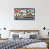 TexasGreetings van de Lone Star-staat Canvas Afdruk (Insitu (Slaapkamer))