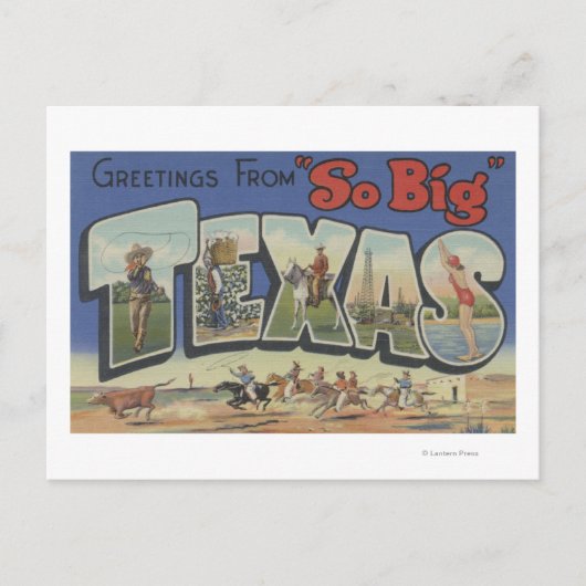 TexasLarge Letter-scènes 2 Briefkaart (Voorkant)