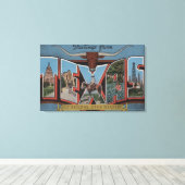 TexasLarge Letter-scènes 2 Canvas Afdruk (Insitu (Houten vloer))