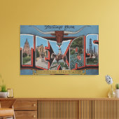 TexasLarge Letter-scènes 2 Canvas Afdruk (Insitu (Woonkamer))