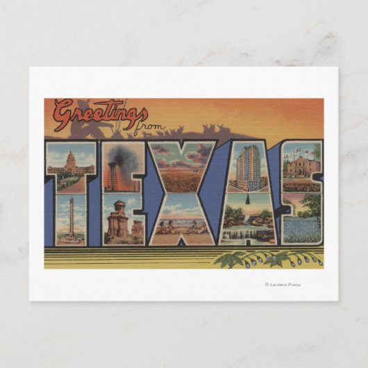 TexasLarge Letter Scenes 3 Briefkaart (Voorkant)