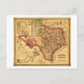 TexasPanoramic Map Briefkaart (Voorkant)