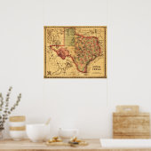 TexasPanoramic Map Poster (Keuken)
