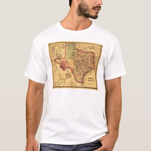 TexasPanoramic Map T-shirt (Voorkant)
