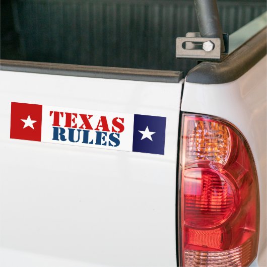 TEXASREGELS BUMPERSTICKER (Op Truck)